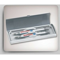Silver Plastic Pen and Mechanical Pencil Gift Set